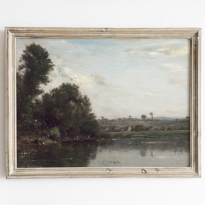 Vintage River Landscape Painting by Daubigny (Digital Download)