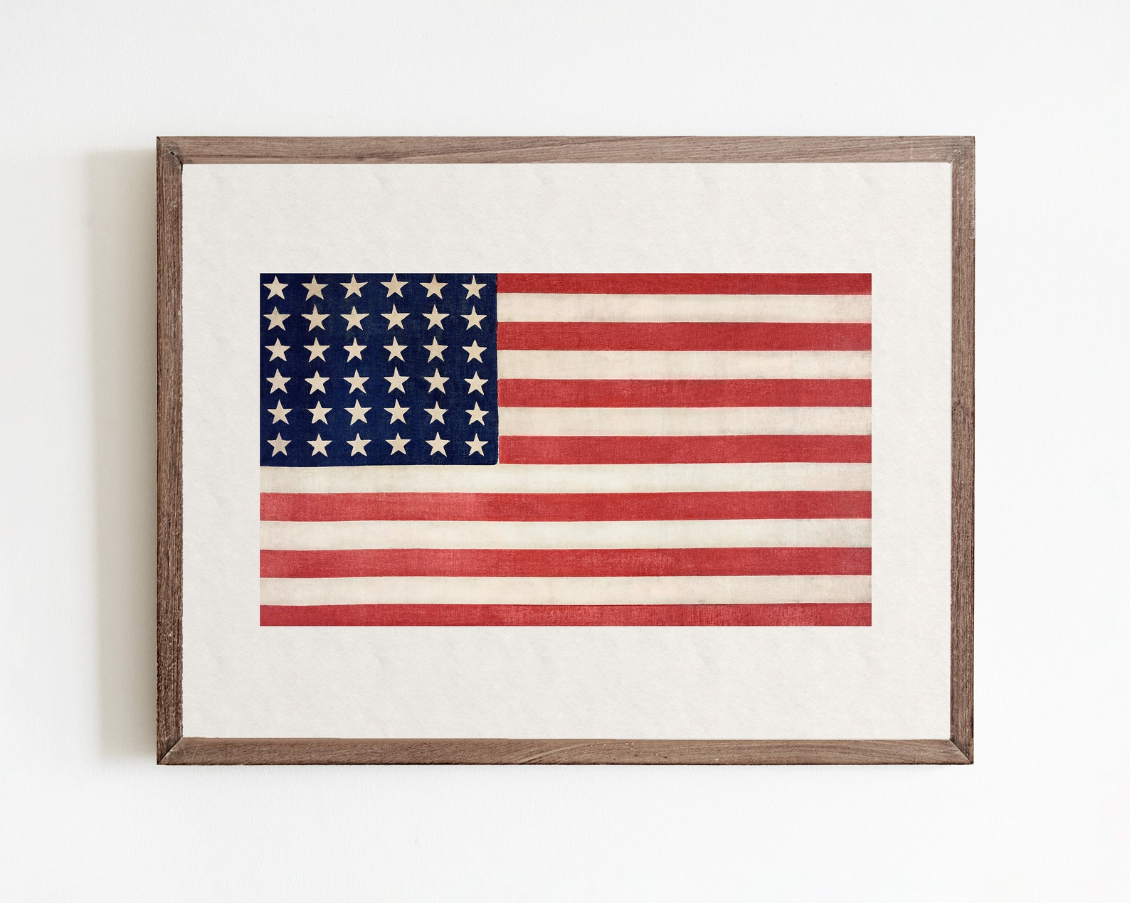 American Flag Print for Rustic Americana Wall Decor America Etsy