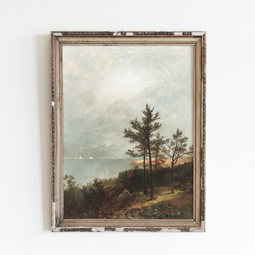 Landscape Wall Art Vintage Art Antique Landscape Painting Etsy