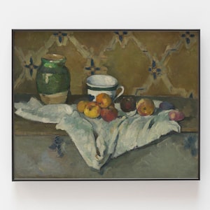 Cezanne Fruit Still Life Painting: Vintage Kitchen Art (Digital Download)