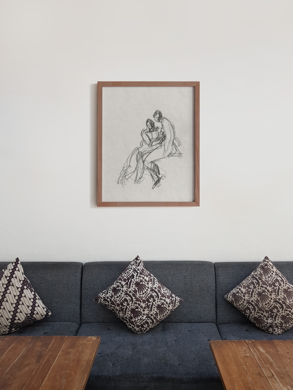 Man Woman Art Couple Print Figure Art Vintage Sketch - Etsy