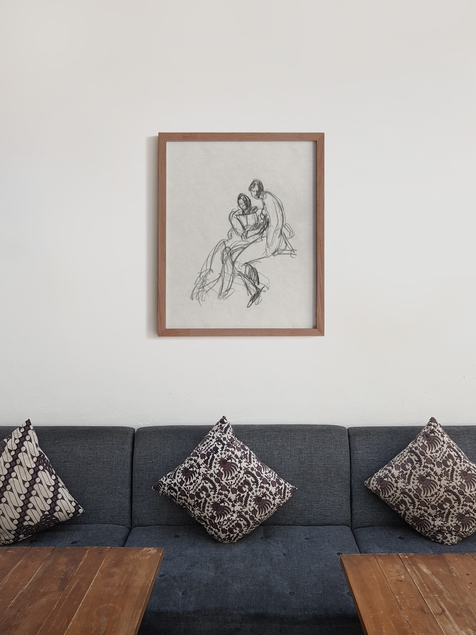 Man Woman Art Couple Print Figure Art Vintage Sketch - Etsy