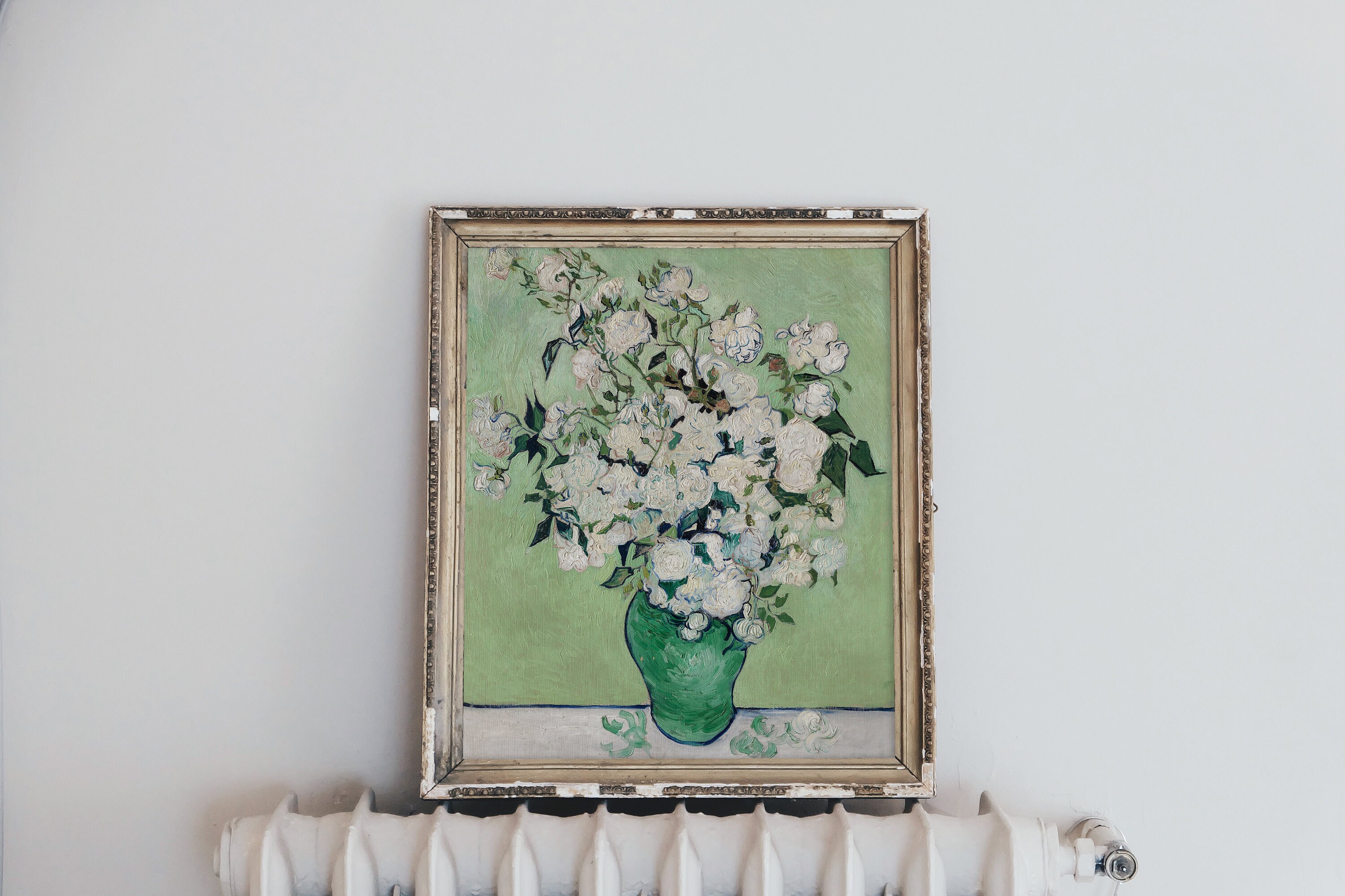【値下げ】VINTAGE PAINT FLOWER OP CLANE Vintage Flower Print, Van Gogh Painting, Flower Painting