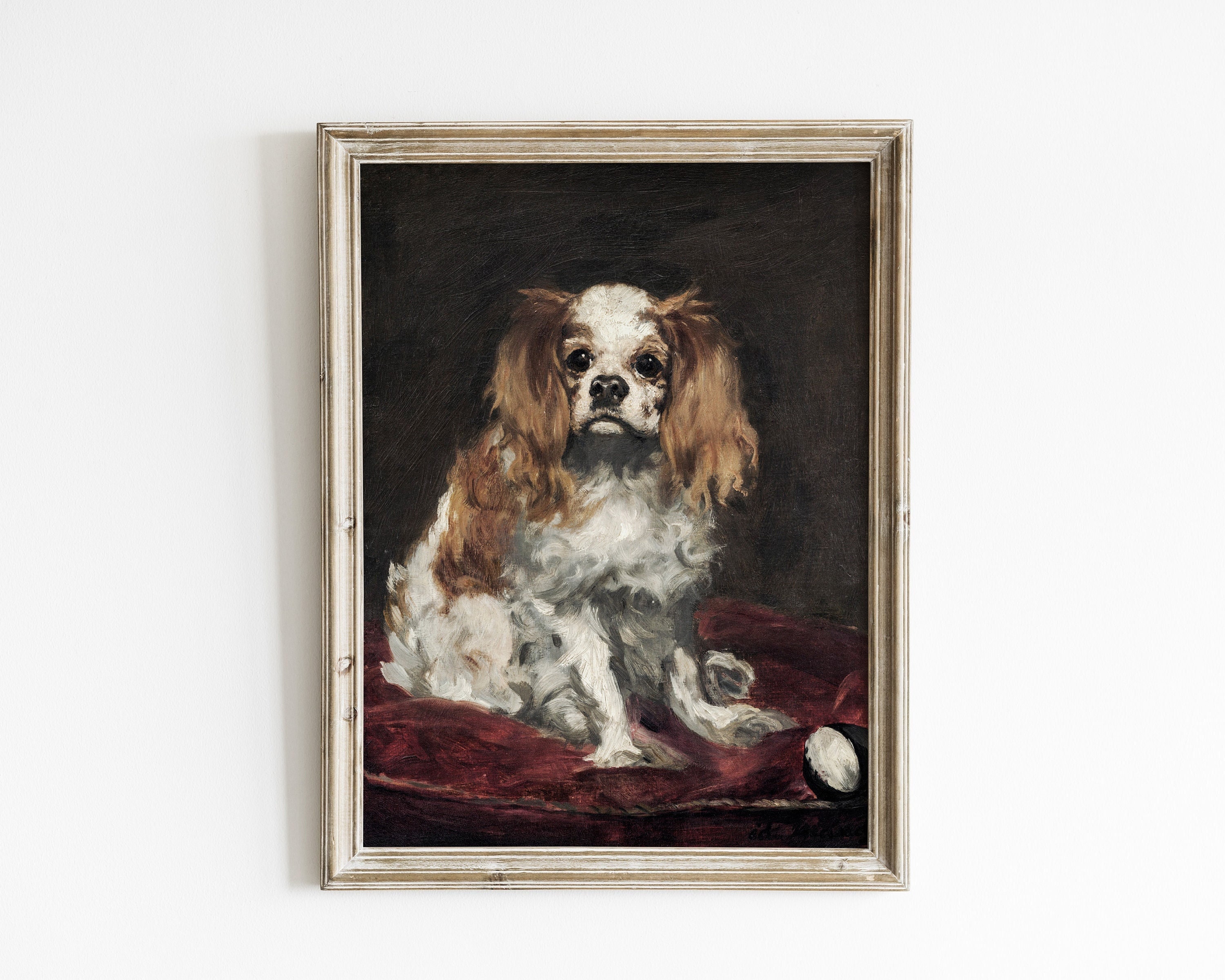 ヴィンテージ キャバリア キング チャールズ スパニエル プリント