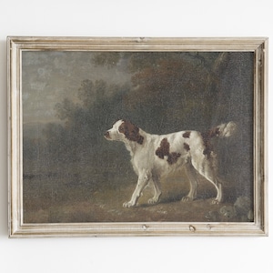 Vintage Setter Dog Art Print: Antique Farmhouse Pet Portrait (Digital Download)