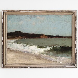 Vintage Coastal Print: 1869 Seascape Painting (Digital Download)