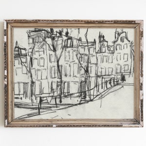 Amsterdam Sketch Art Print: Vintage City Architecture (Digital Download)