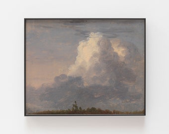 Vintage cloud painting home decor wall art