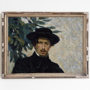 Vintage Man Portrait Oil Painting - Umberto c. 1900 (Digital Download)