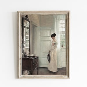 peinture de femme vintage, impression de peinture à l'huile de femme, impression d'art mural portrait de femme antique, peinture d'intérieur, estampes de décoration traditionnelle