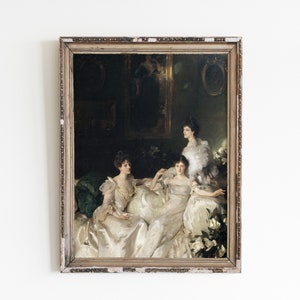 Vintage portrait print, woman print, antique portrait wall art, antique art, portrait painting, woman painting, vintage art wall decor