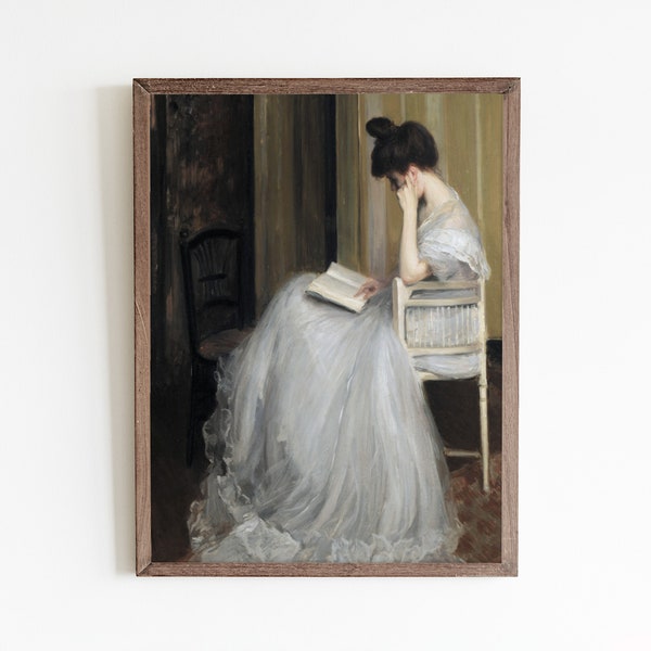 Antique Woman Portrait Print: Elizabeth, Chiffon Gown (Digital Download)