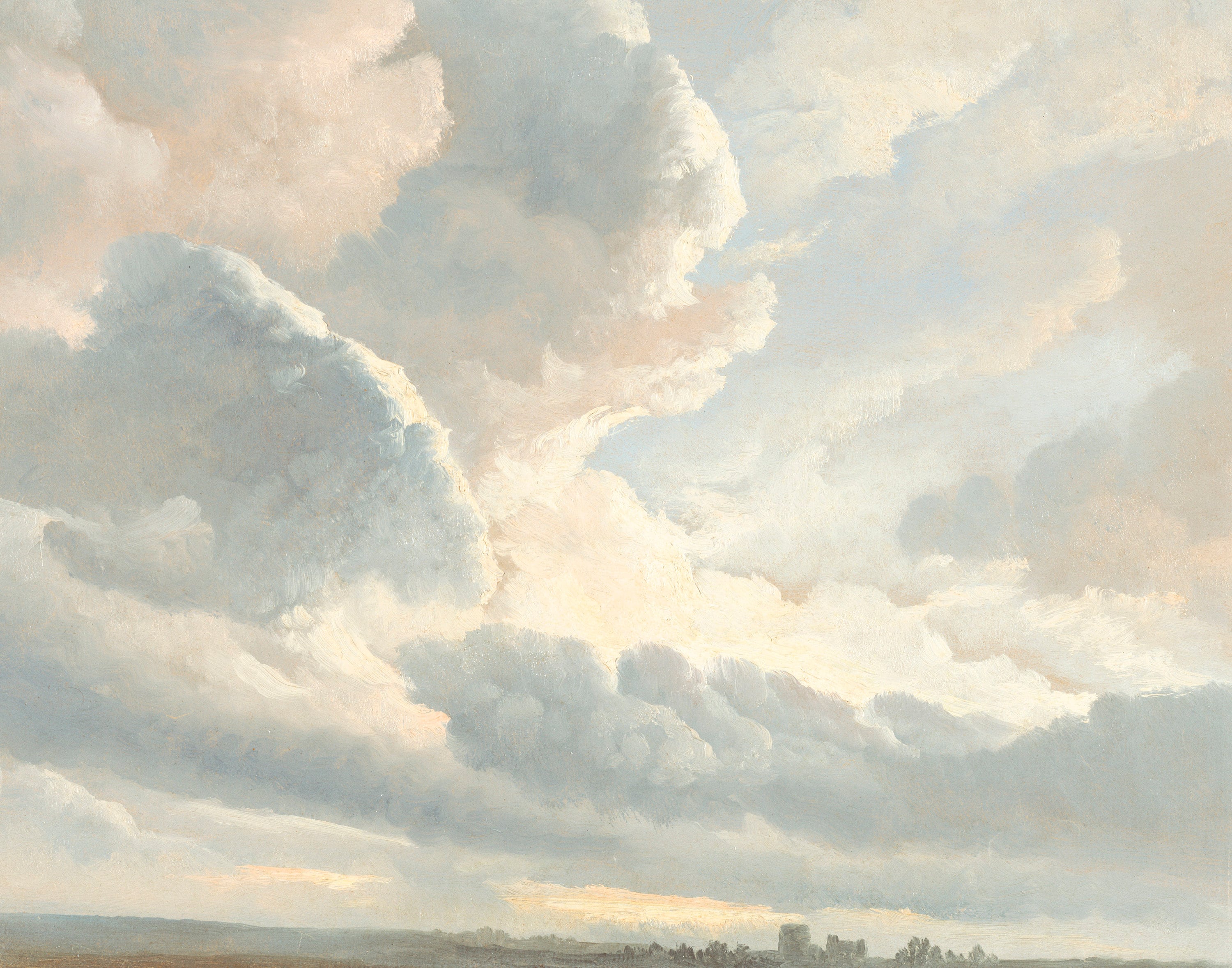 Sky Art Cloud Art Cloud Painting Vintage Art Sky Print Etsy