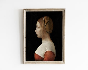 Donna antica pittura ad olio arte stampabile