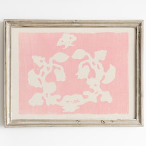 Pink Floral Art Print: Vintage Pastel Boho Wall Decor (Digital Download)