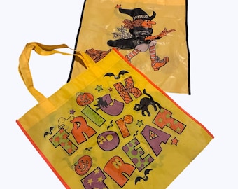 2 Vintage Halloween vinyl candy bags