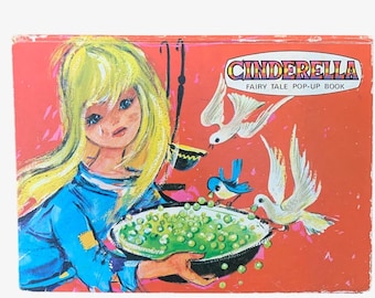 Vintage Cinderella Fairy Tale Pop-Up Book Printed in Colombia South America (RARE)