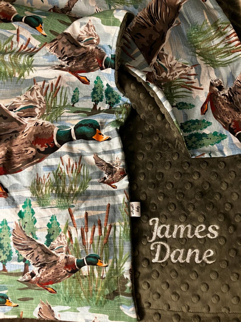 Mallard Baby Blanket | Duck Baby Blanket | Bird Baby Blanket | Minky ...