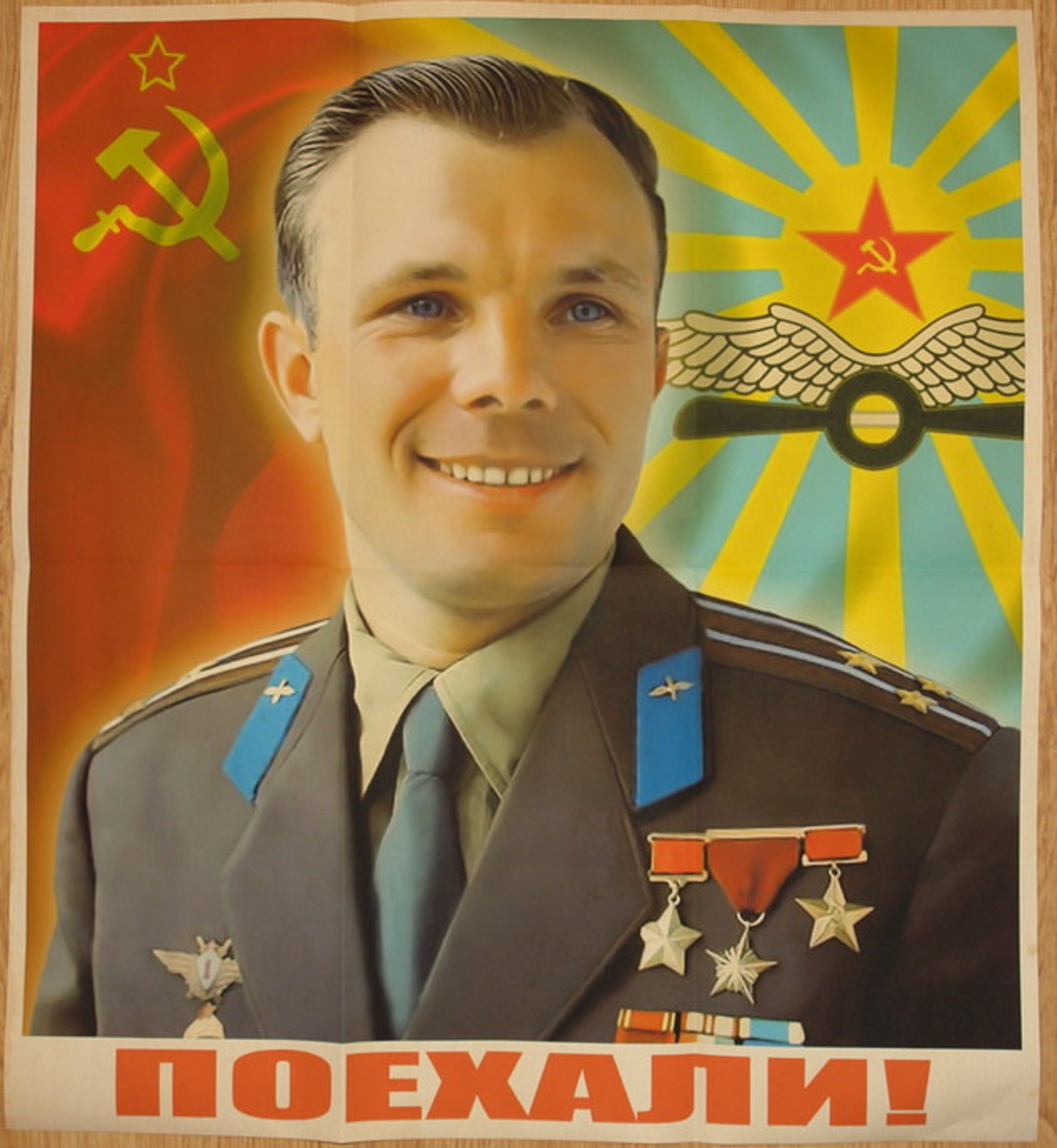 Russian Soviet Cosmonaut Astronaut Yuri Gagarin portray ...