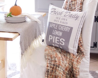 Fall Pillow Cover- Farmhouse Decor - Autumn Decor- Farmhouse Pillow-Throw Pillow- Thanksgiving Decor-Autumn Harvest- Pumpkin Throw Pillow