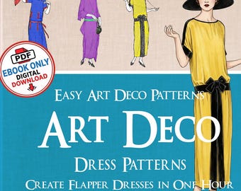 Art Deco Flapper Dress Pattern: 1920s Style Sewing Guide (PDF Download)