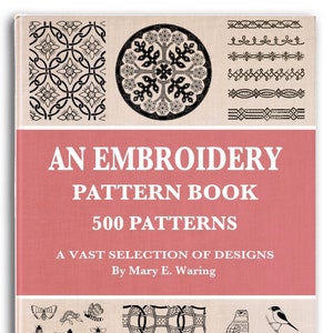 EMBROIDERY PATTERNS Book with 500 Botanical Plants, Leaves also Circles and Alphabets plus more Ready To Print Designs Pdf Instant Download