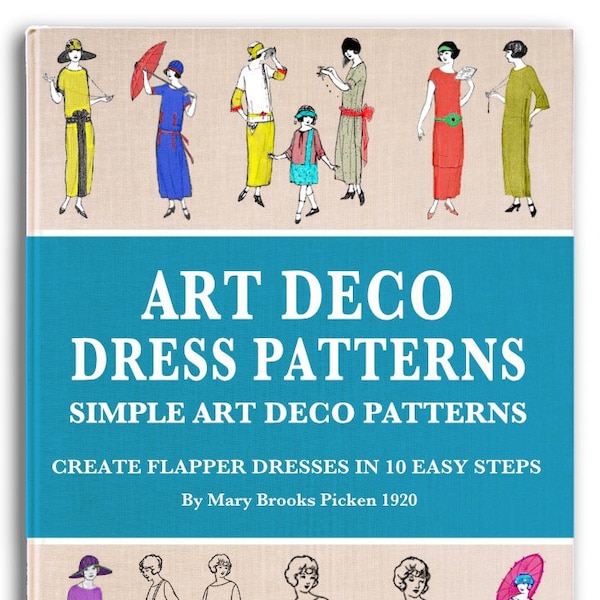 Simple ART DECO PATTERNS How To Make Downton Abbey Style 1920s Flapper Dress in 10 Easy Steps 1 Hour Dress Pattern Printable Pdf Download