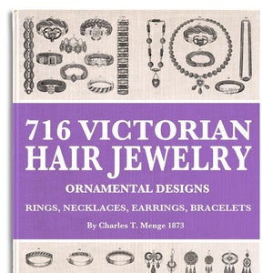 716 CONCEPTIONS DE BIJOUX DE COIFFURE victorienne Modèles de bijoux de deuil vintage Scrapbooking ClipArt Paper Scrapbooking numérique Téléchargement instantané