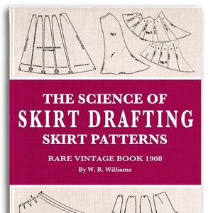 SKIRT PATTERNS - Circle - Pleated - Victorian Skirt Drafting Instructions and Illustrations Tutorial Guide Printable Pdf Instant Download