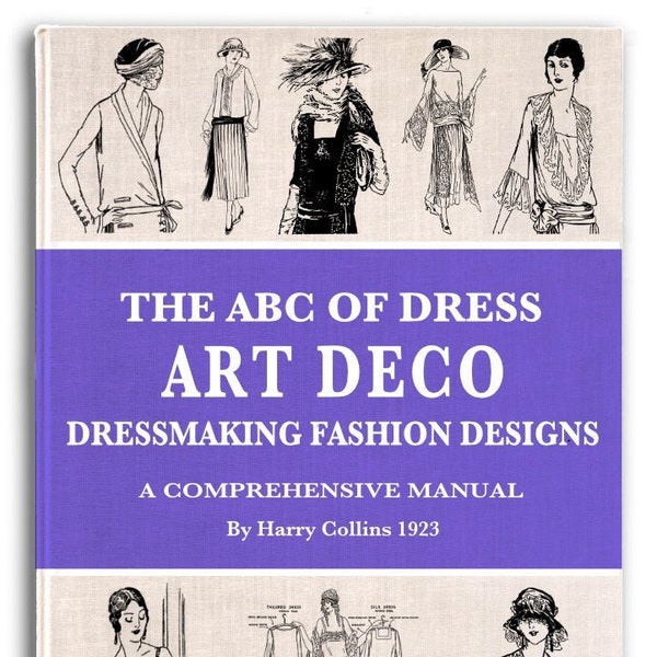 ABC of Art Deco Dress Making 1920s Vintage Illustrated MultiSize Ladies Dress Pattern Downton Abbey Designs Printable Pdf Instant Download