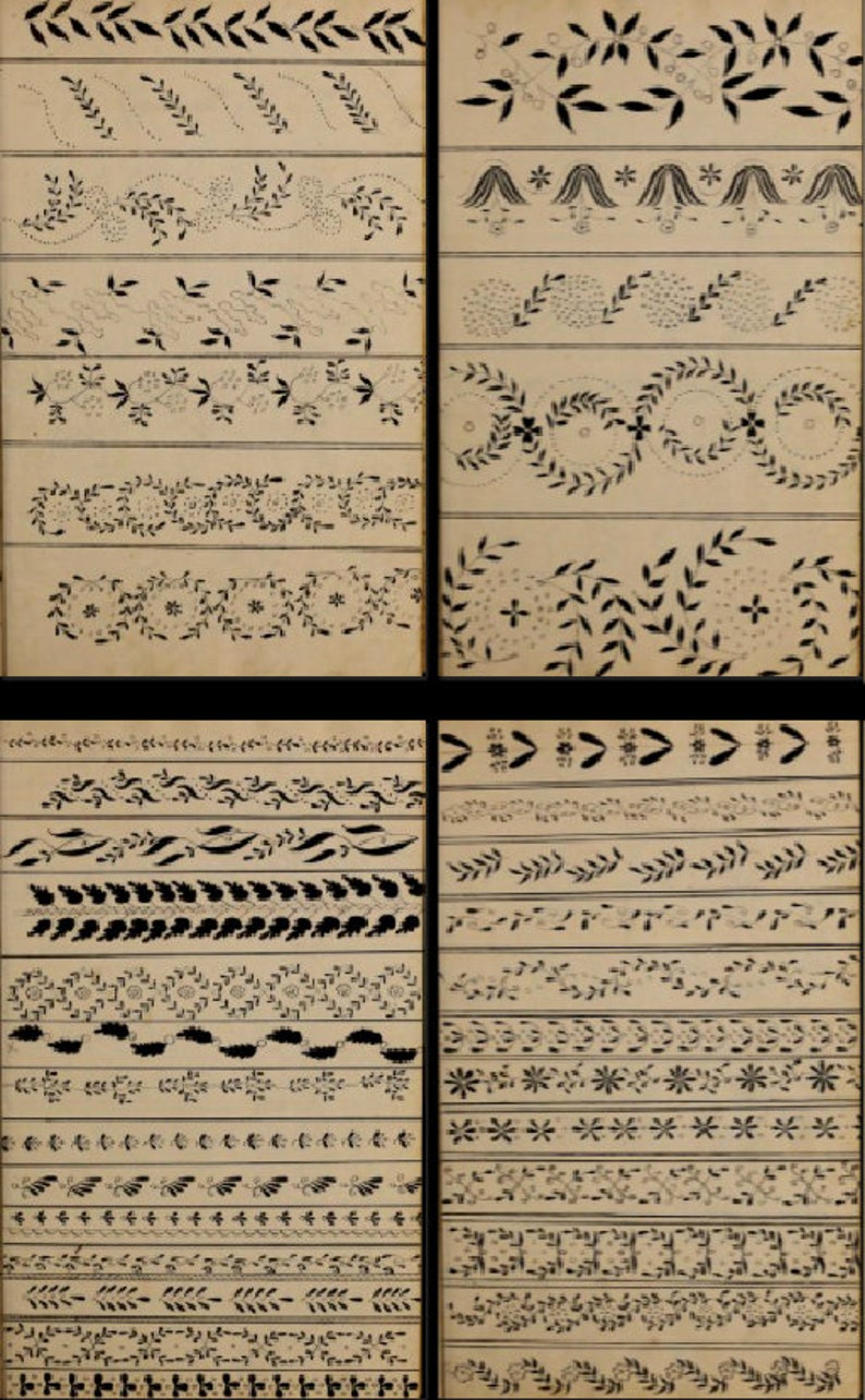 Encyclopedia of HAND EMBROIDERY PATTERN Designs for Crafting Etsy