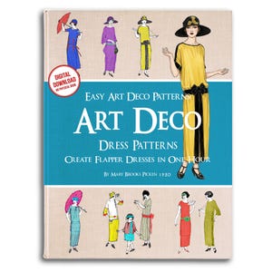 Patrón de vestido estilo flapper Art Déco: Guía de costura estilo años 20 (Descarga en PDF)