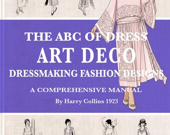1920年代アールデコドレスの型紙集：ヴィンテージデザイン（PDF