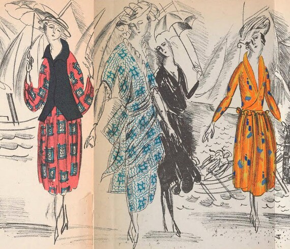1920年代のアールデコ様式のパリのファッション雑誌：フレンチスタイル
