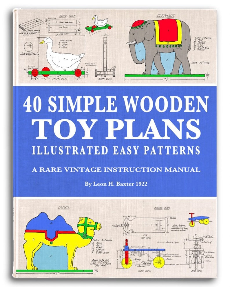 40 Simple Wooden TOY PLANS With Illustrated Easy PATTERNS Etsy