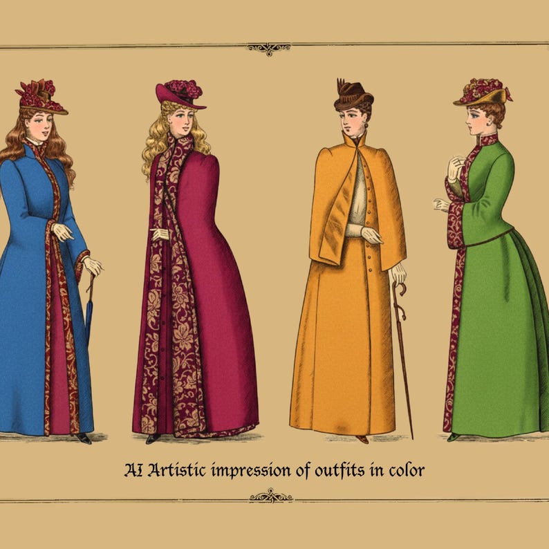 36 viktorianische Kleidungs-Schnittmuster: Kostüme im Downton-ABB-Stil (PDF Download) Bild 9
