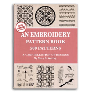 500 Botanical Embroidery Patterns: Vintage Design Book (PDF Download)