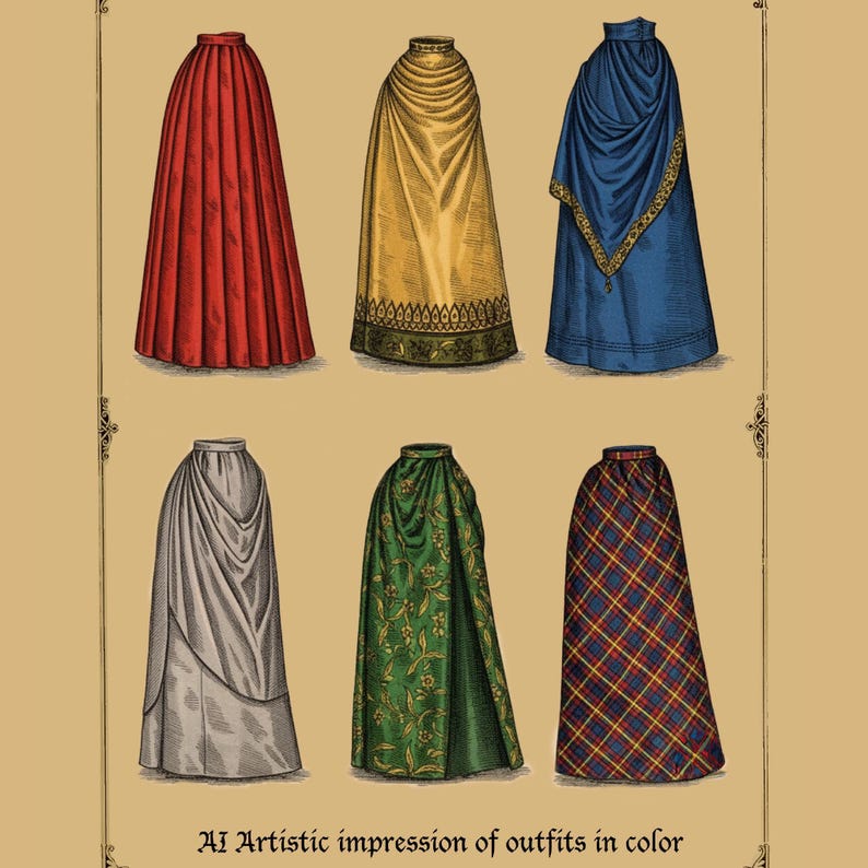 36 viktorianische Kleidungs-Schnittmuster: Kostüme im Downton-ABB-Stil (PDF Download) Bild 5