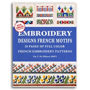 Motifs de broderie française : motifs vintage des années 1890 (téléchargement numérique)
