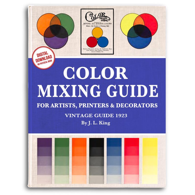 Guide de mélange des couleurs de 1923 : tableau vintage pour artistes (téléchargement PDF) image 1