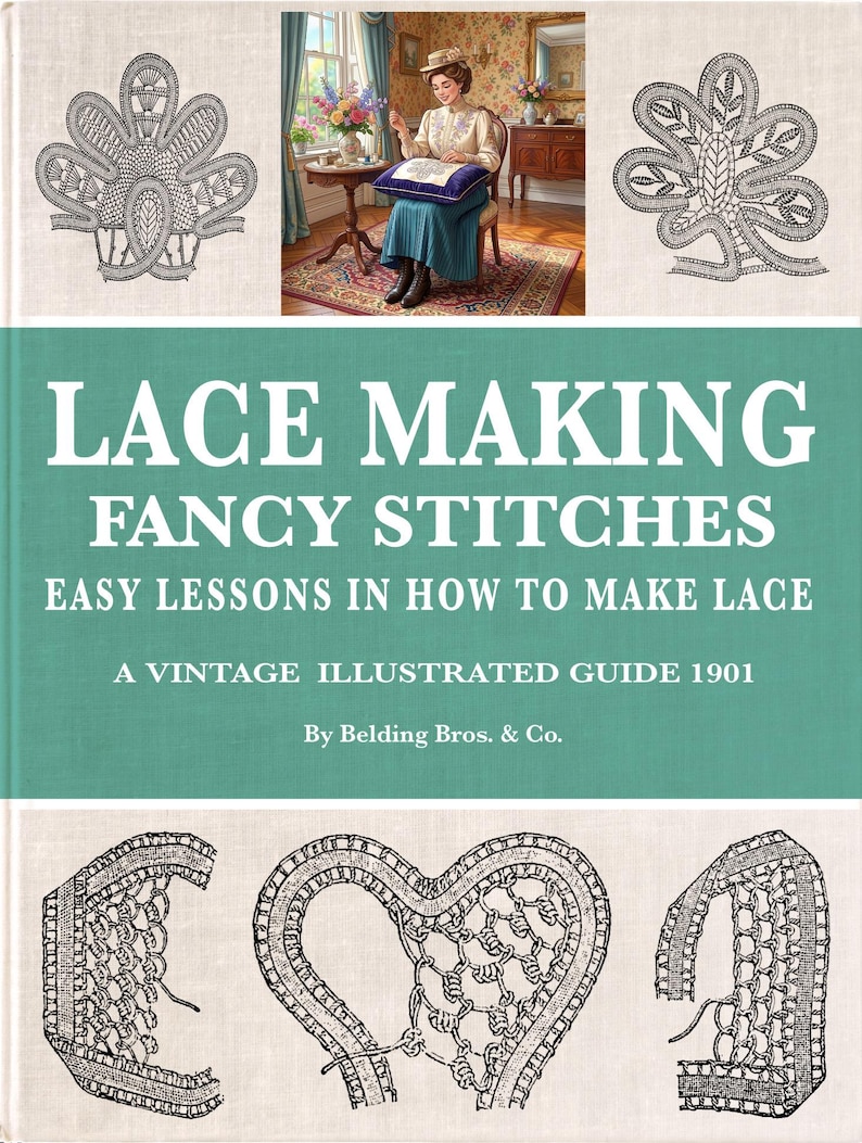 Vintage Lace Making Guide: Fancy Stitches, illustrierte Lektionen (PDF-Muster) Bild 7