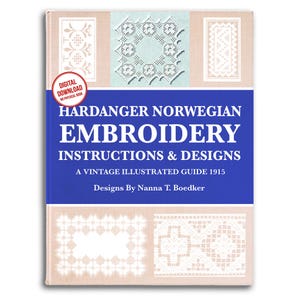 Broderie norvégienne Hardanger : guide illustré vintage (patron PDF)