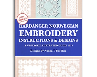Ricamo norvegese Hardanger: Guida illustrata vintage (modello in PDF)