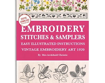 Vintage Embroidery Stitches & Samplers: 1921 Illustrated Tutorial (PDF Download)