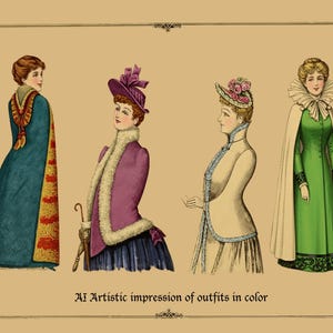 36 viktorianische Kleidungs-Schnittmuster: Kostüme im Downton-ABB-Stil (PDF Download) Bild 13