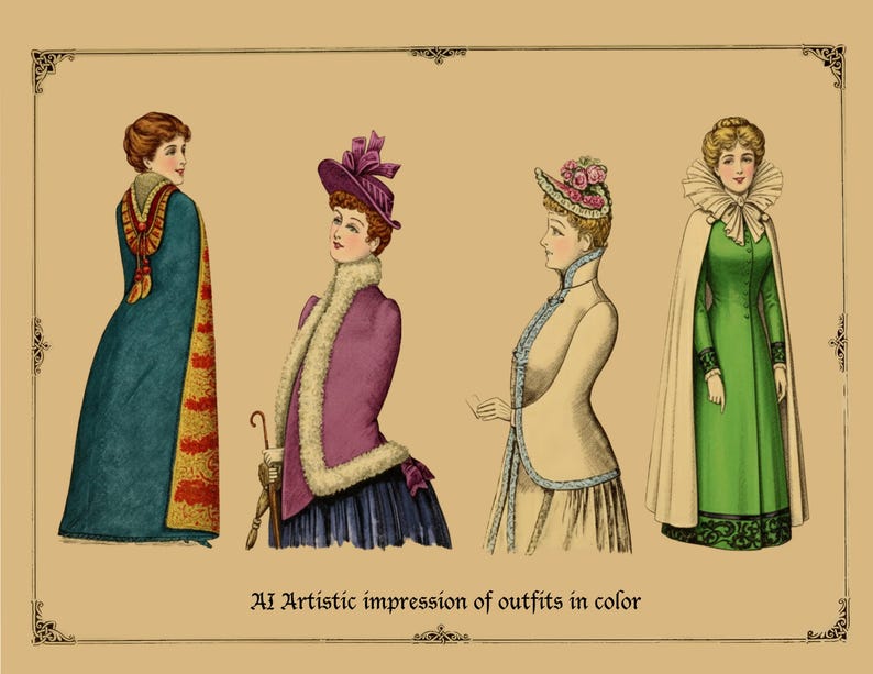 36 viktorianische Kleidungs-Schnittmuster: Kostüme im Downton-ABB-Stil (PDF Download) Bild 13