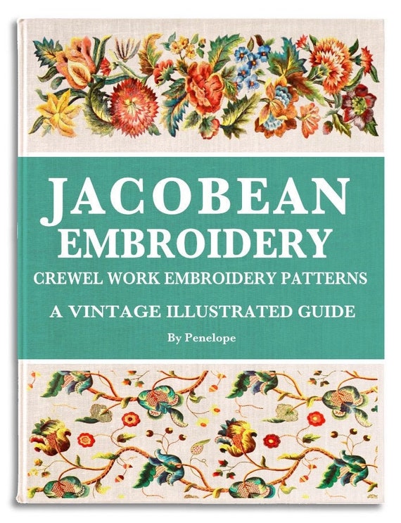 JACOBEAN Hand EMBROIDERY CREWEL Patterns Book for Needlepoint Etsy
