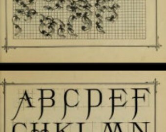 CALLIGRAPHY ORNAMENTAL PENMANSHIP Vintage Fancy Letter