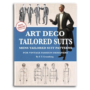 Art Deco Mens Suit Tailoring: 1907 Sewing Patterns (PDF Tutorial)