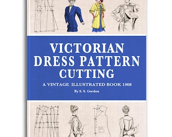 ビクトリア朝のドレス縫製パターン イラスト入りの本 ドレスメーカーに
